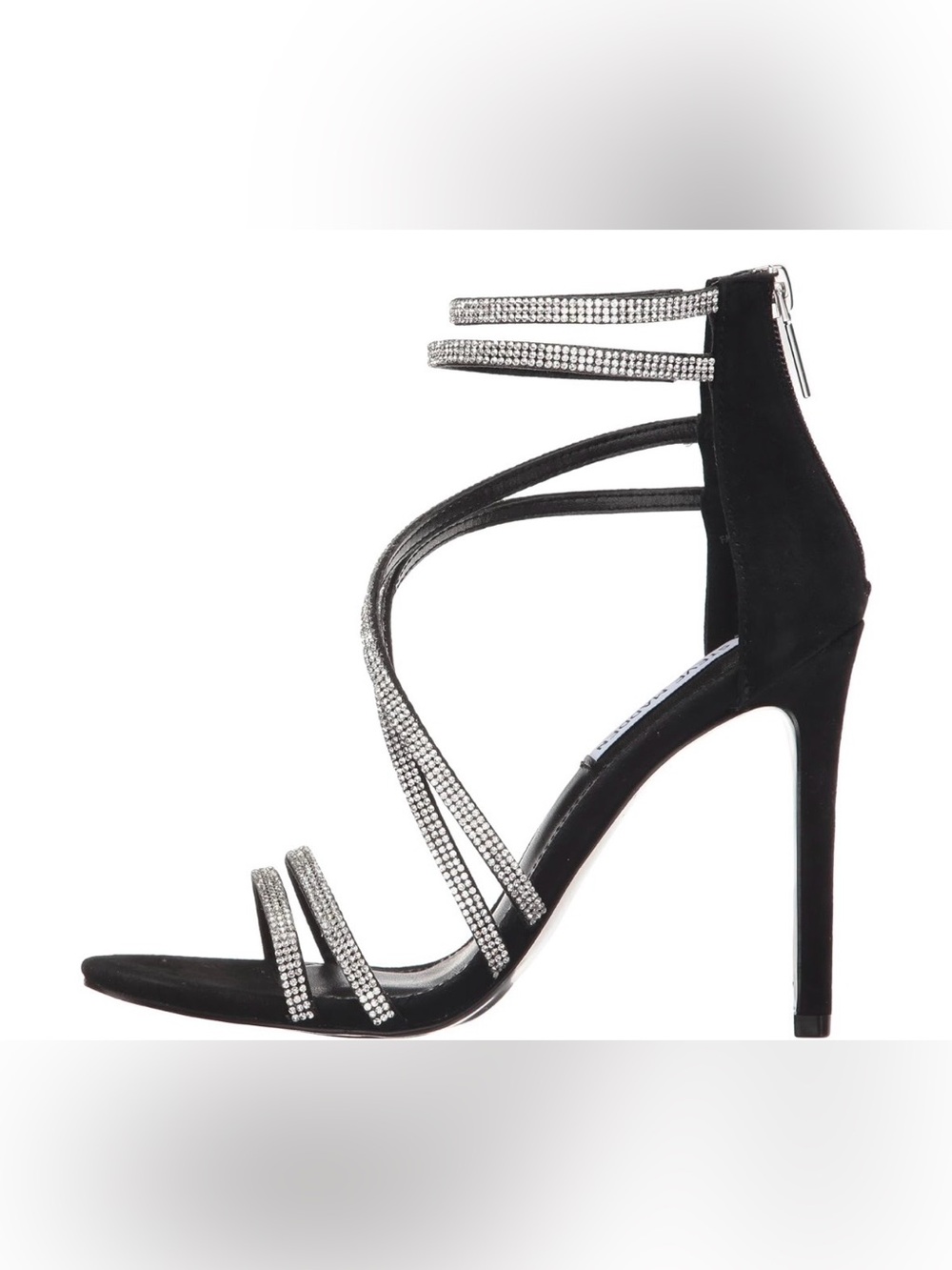 STEVE MADDEN Rhinestone Crystal-Strap Stiletto Sandals - Picture 3 of 10